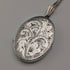 Vintage sterling silver oval locket pendant with sterling silver necklace, 7g total